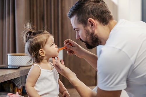 Dad gives sick baby with the flu medicine flavored with FLAVORx