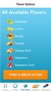 FLAVORx App Flavor Choice Screen