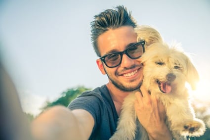 Millennial with dog